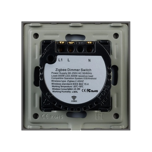 Светорегулятор сенсорный с Zigbee управлением SWT-OMALI-SD3-ZB-GR (250V, 500W) (Arlight, Стекло)