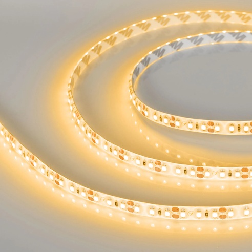 Лента светодиодная герметичная RTW-SE-A120-8mm 12V Yellow (9.6 W/m, IP65, 2835, 5m) (Arlight, 9.6 Вт/м, IP65)