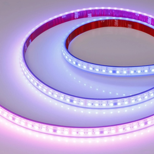 Лента светодиодная герметичная SPI-PS-A120-12mm 24V RGB-PX6-BPT (23 W/m, IP67, 2835, 5m) (Arlight, бегущий огонь)