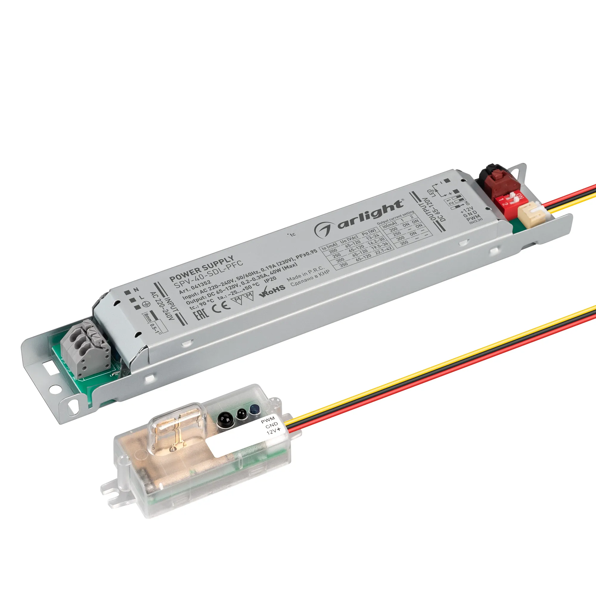Блок питания SPV-40-SDL-PFC (40W, 65-120V, 0.2-0.35A) (Arlight, IP20 Металл, 5 лет) - изображение товара
