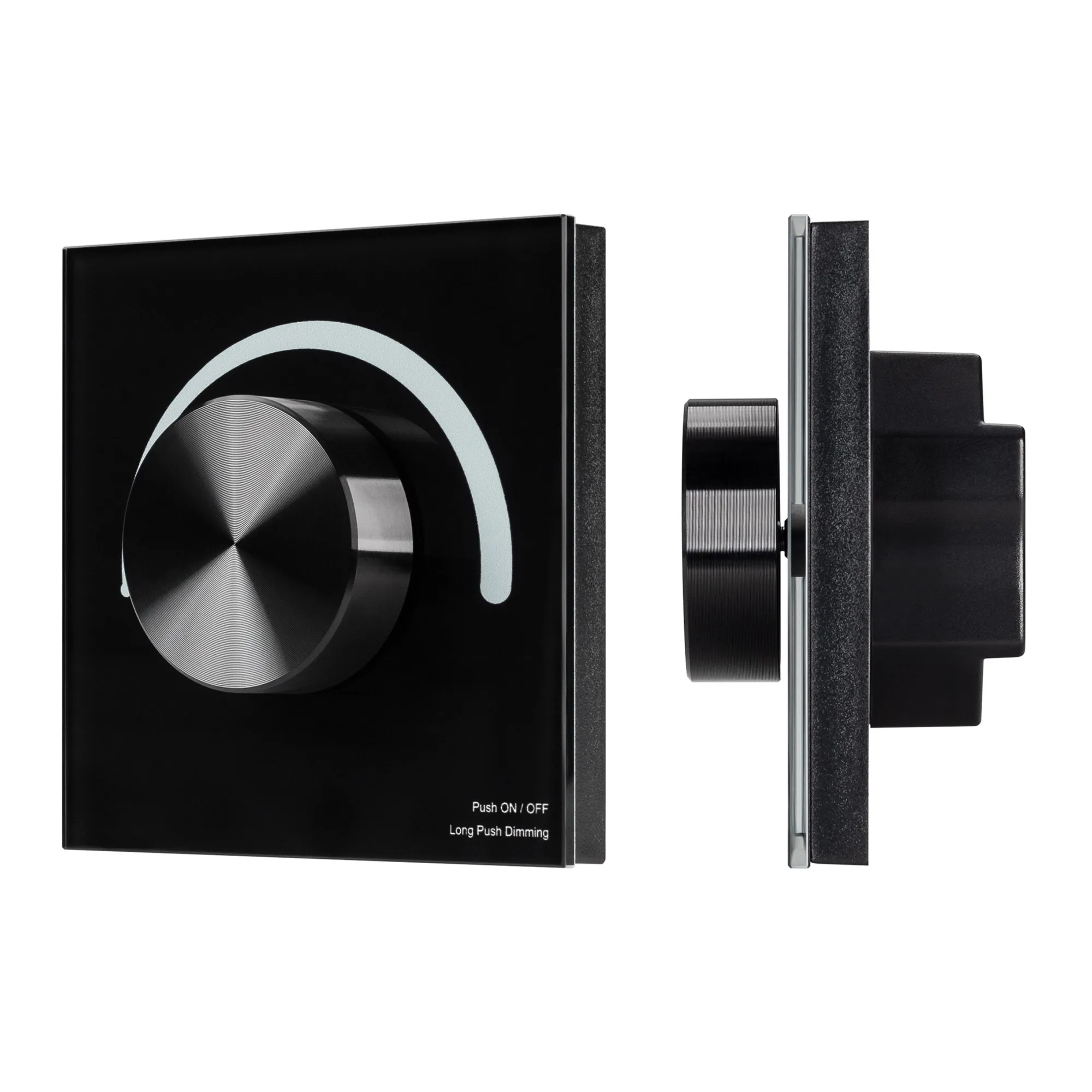 Панель SMART-P99-DIM-G-IN Black (230V, 1.5A, 0/1-10V, Rotary, 2.4G) (Arlight, Стекло) - изображение товара