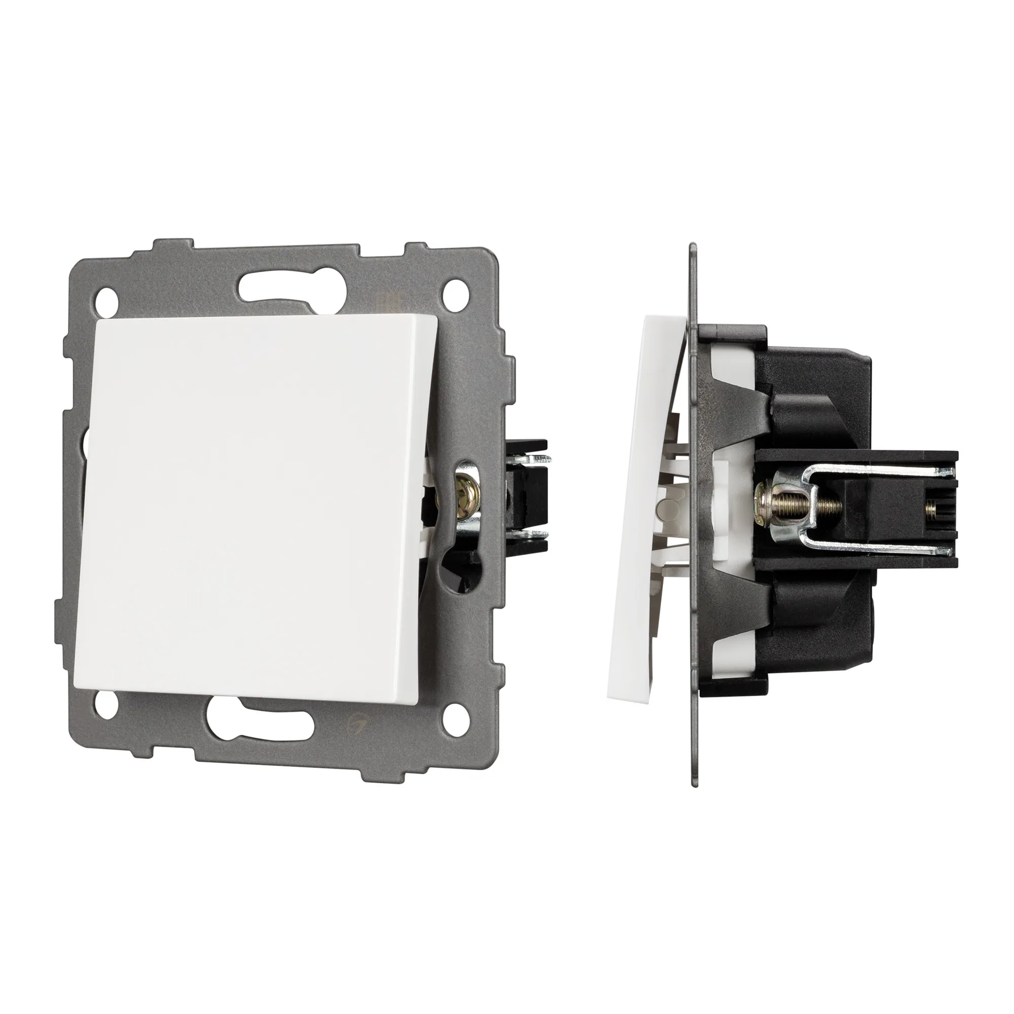 Механизм выключателя одноклавишный непроходной SWT-MK01-PL-WH-V (250V, 10A) (Arlight, -) - изображение товара